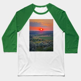 Red summer sunset Baseball T-Shirt